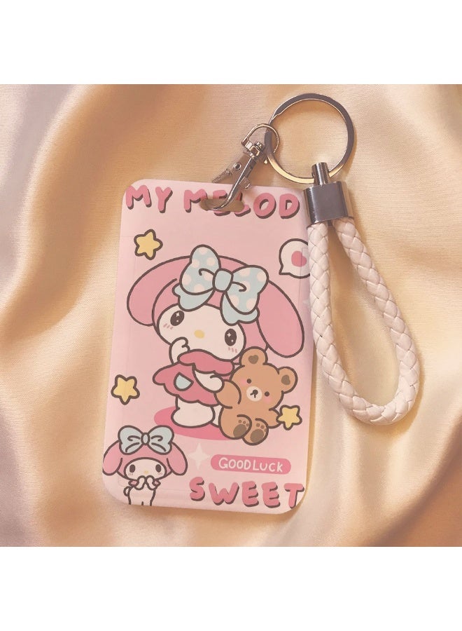 NIBEMINENT 1 - Piece Melody Paccha Dog Kpop Photo Card Holder Pendant Key Chain ID Badge Holder ID Card Holder Photo Card Protector for School ID Office ID Access Card for Women Girls - Image 1