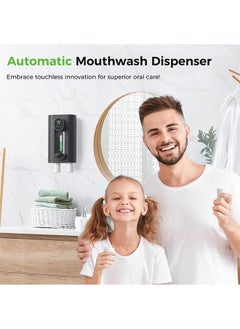 Hihonor Induction Mouthwash,540ml Large Capacity,USB Charging Design,3-Speed Flexible Adjustment,Long Life,Suitable for Wall/Desktop(Black)  - Image 2