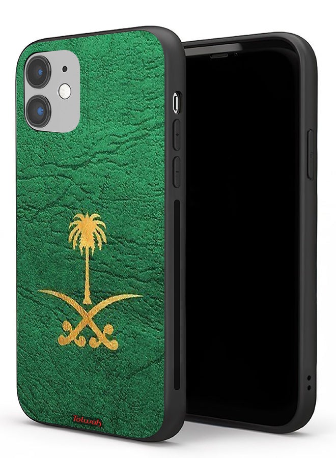 Tolwak Apple iPhone 11 Protective Case Kingdom Of Saudi Arabia Sign On Leather - Image 1