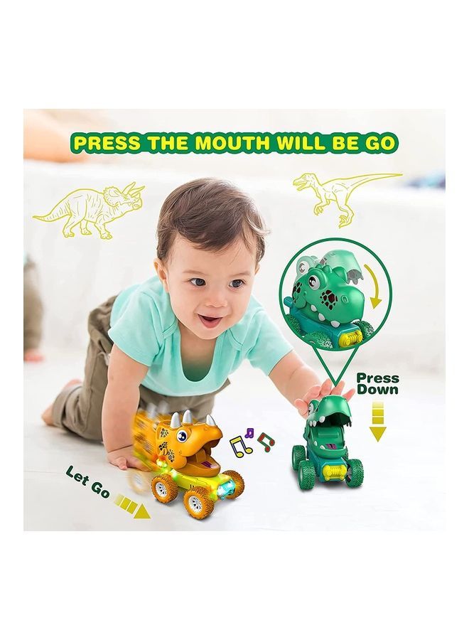 NIBEMINENT Dinosaur Toy Cars Multicolour 12cm - Image 4