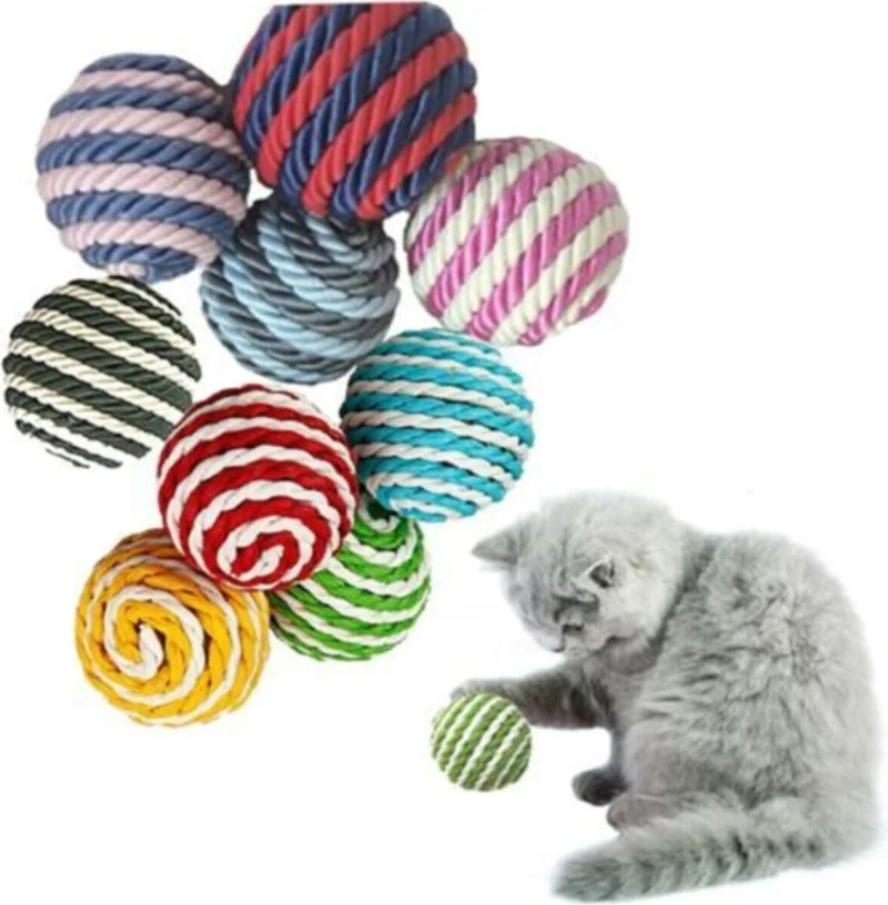 Tineke Rope Wrap Colored Dog Play Ball 5 cm (1 Piece) Dog Toy