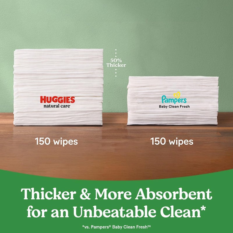 Huggies Natural Care Sensitive Baby Wipes, Unscented, Hypoallergenic, 99% Purified Water, 1 Flip-Top Pack (56 Wipes Total) - Image 3