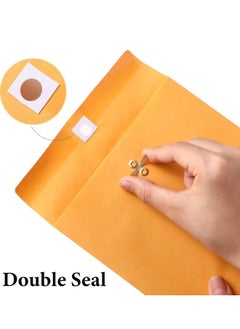 Generic 120 Pcs Manilla Envelopes Clasp Envelopes Bulk Brown Kraft Catalog Envelopes with Clasp Closure and Gummed Seal 28lb Heavyweight Paper Envelopes (6 x 9 Inch)  - Image 4