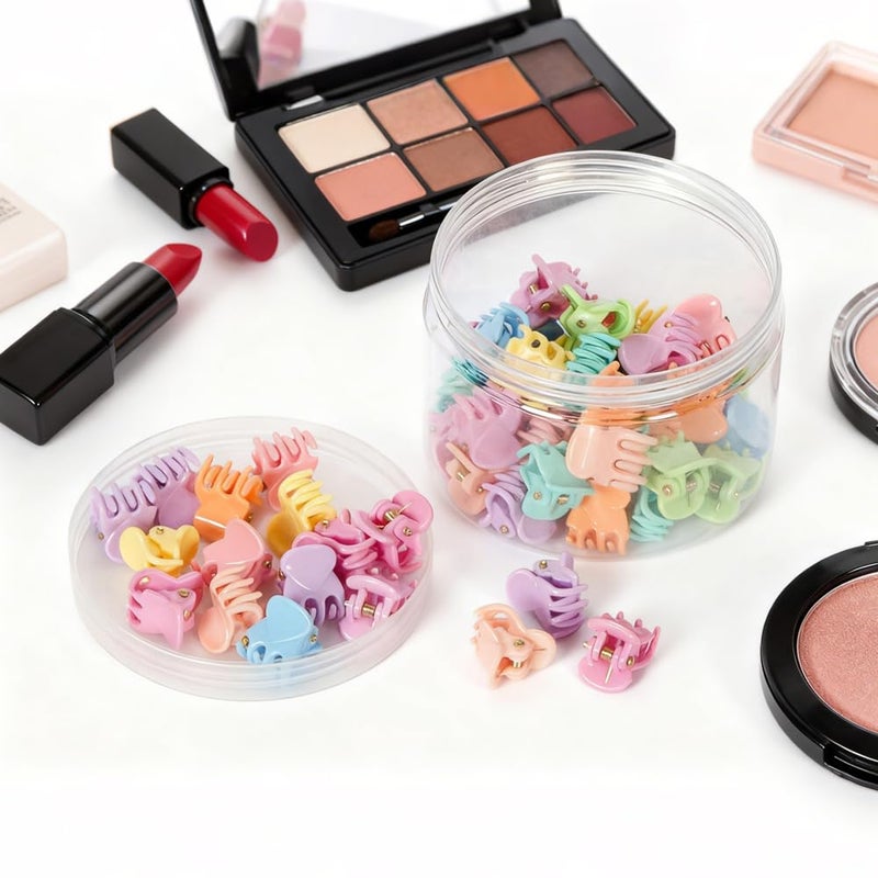 Yongdeli 50 PCS Mini Hair Claw Clipsï¼Œ Bangs Strong Grip Multifunction Clamp Clips. (Macaron) - Image 4