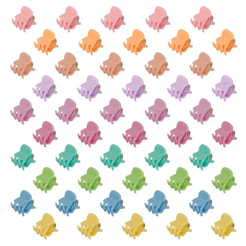 Yongdeli 50 PCS Mini Hair Claw Clipsï¼Œ Bangs Strong Grip Multifunction Clamp Clips. (Macaron) - Image 1