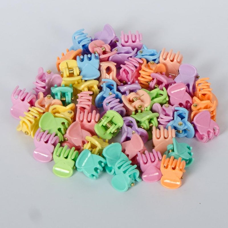 Yongdeli 50 PCS Mini Hair Claw Clipsï¼Œ Bangs Strong Grip Multifunction Clamp Clips. (Macaron) - Image 3