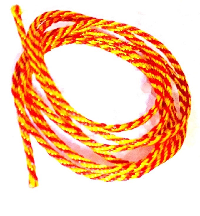 MAHAKAL BHAKTI - SILK MAULI KALAWA/SACRED THREAD (RED AND YELLOW )