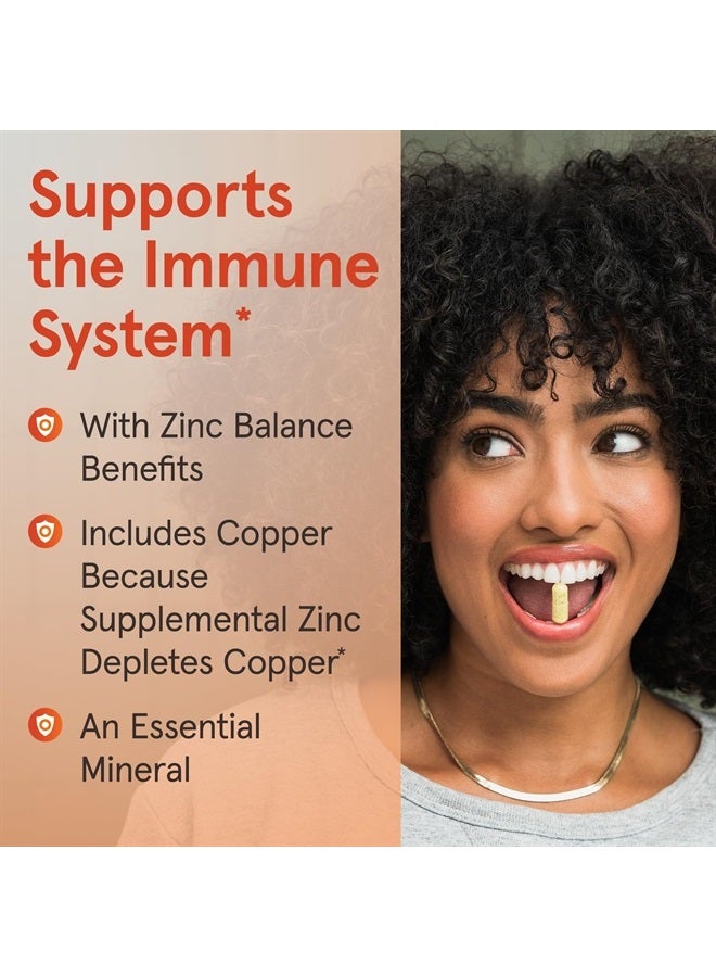 jarrow formulas Zinc Balance 15 mg - 100 Servings (Veggie Caps) - Includes Copper - Essential Mineral for Immune System Support - Immune Support Supplement - Gluten Free Zinc Copper Supplement - Vegan - Image 4