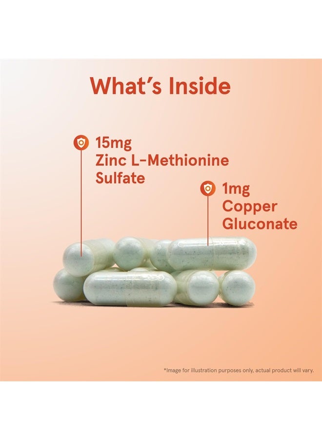 jarrow formulas Zinc Balance 15 mg - 100 Servings (Veggie Caps) - Includes Copper - Essential Mineral for Immune System Support - Immune Support Supplement - Gluten Free Zinc Copper Supplement - Vegan - Image 5