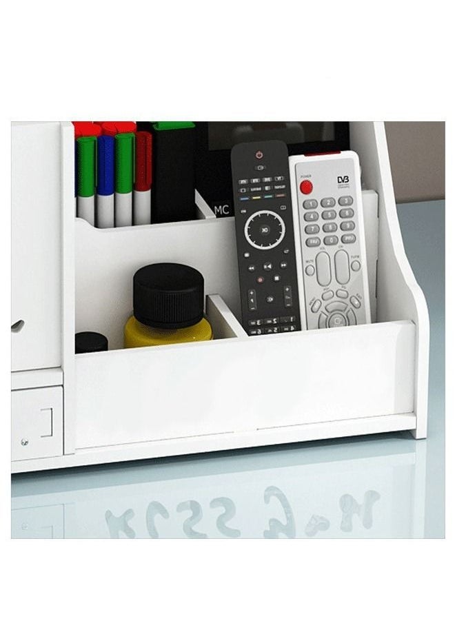 1-Piece Floral Design Desktop Multifunctional Storage Box Cosmetics Storage Tissue Box Display Stand Desktop Storage Rack 27.5x19x14.5 cm