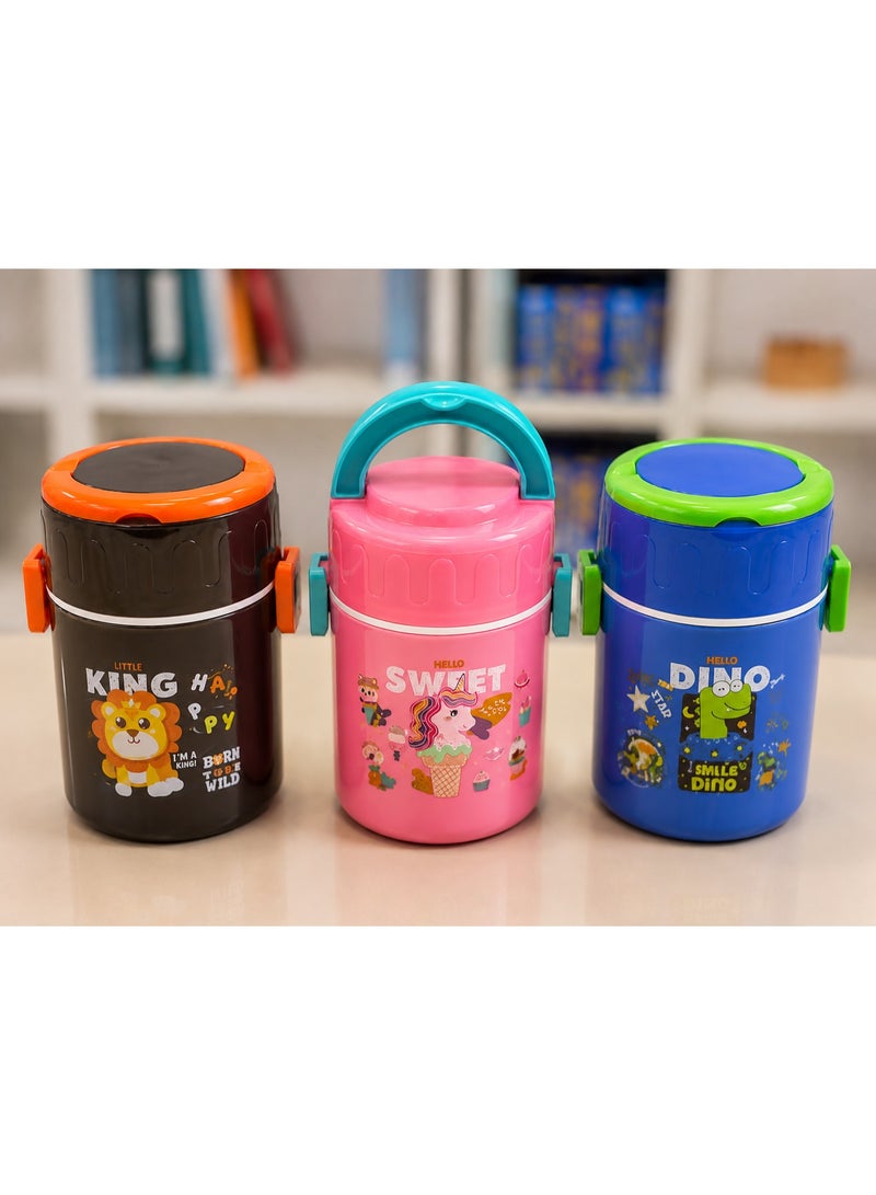Twisoo Kids Lunch Box 900ml for School, Insulated Stainless Steel Inner Bowl Food Container, Leak Resistant & Secure Lock, Portable Carry Handle - Image 5