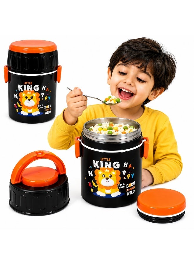 Twisoo Kids Lunch Box 900ml for School, Insulated Stainless Steel Inner Bowl Food Container, Leak Resistant & Secure Lock, Portable Carry Handle - Image 1