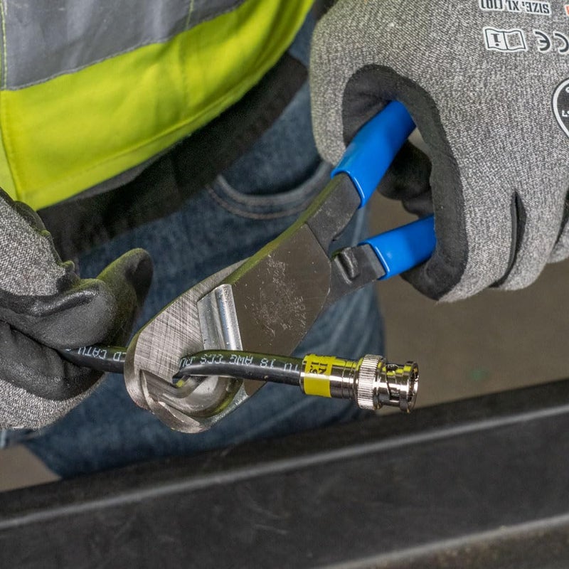 Klein Tools 63030 Cable Cutter, Made in USA, Coaxial Cable Cutter Cuts Up to 1-Inch Aluminum and Copper Coaxial Cable with One-Hand Shearing - Image 4