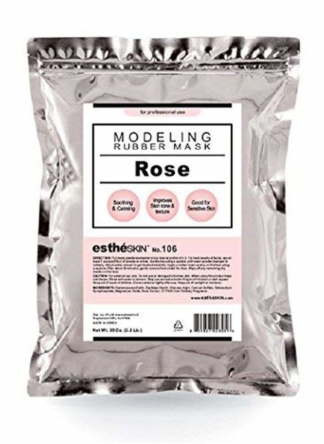 estheskin No.106 Rose Peel Off Type Modeling Rubber Mask Powder for Facial Skin Care Treatment, 35oz  - Image 1