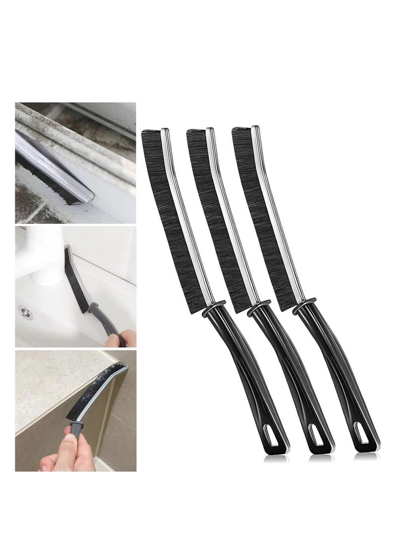 SYOSI Crevice Cleaning Brush, Gap Cleaning Brush, for Toilet Corner Tiny Window Door Track Groove Gap, Cleaning Tool Tube Brushes Thin Cleaning Brush with Long Handle, for Home Kitchen, 3PCS  - Image 1