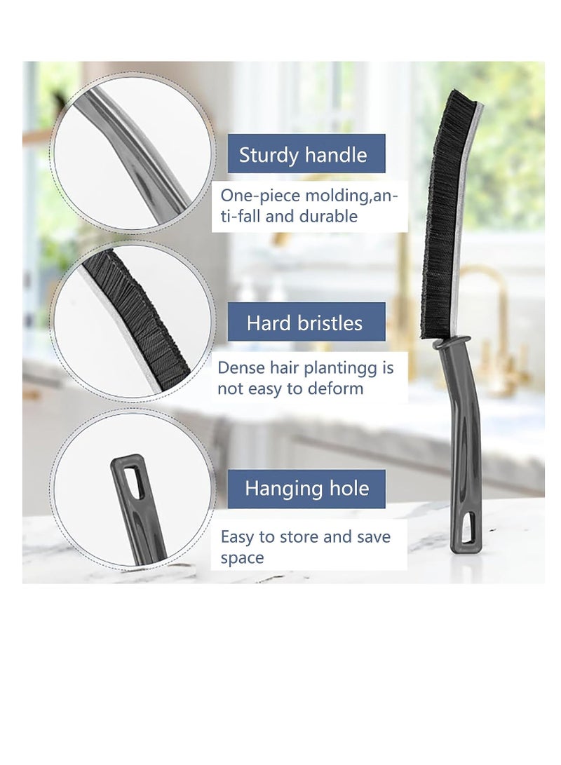 SYOSI Crevice Cleaning Brush, Gap Cleaning Brush, for Toilet Corner Tiny Window Door Track Groove Gap, Cleaning Tool Tube Brushes Thin Cleaning Brush with Long Handle, for Home Kitchen, 3PCS  - Image 4