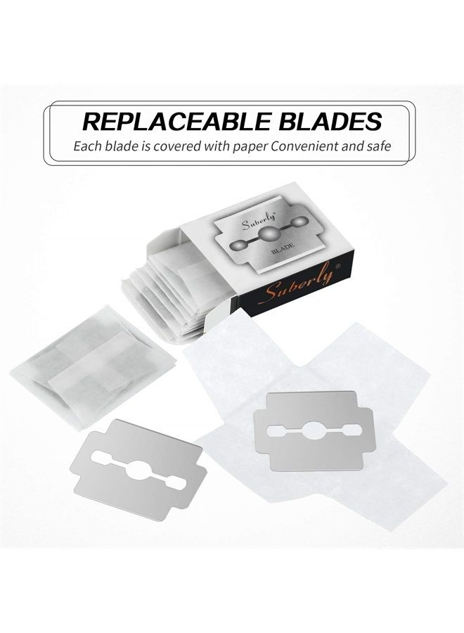 Mudder 50 قطعة شفرات حلاقة الكالو شفرات طائرة الذرة شفرات بديلة لأدوات العناية بالقدم والباديكير - Image 3