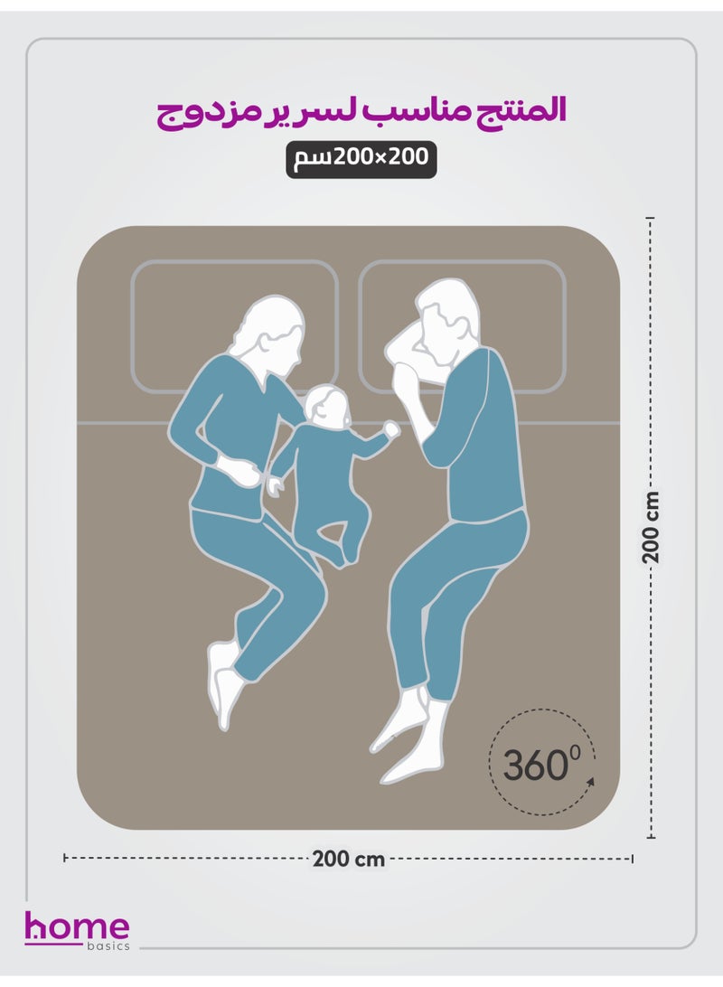 Donetella Bedding Fitted Sheet - Fits 200x200 Cm For Super King Bed - 3 Pcs (1 Fitted Sheet and 2 Pillowcases) - 35 Cm Deep Pocket - Solid Bed Sheet - Image 2