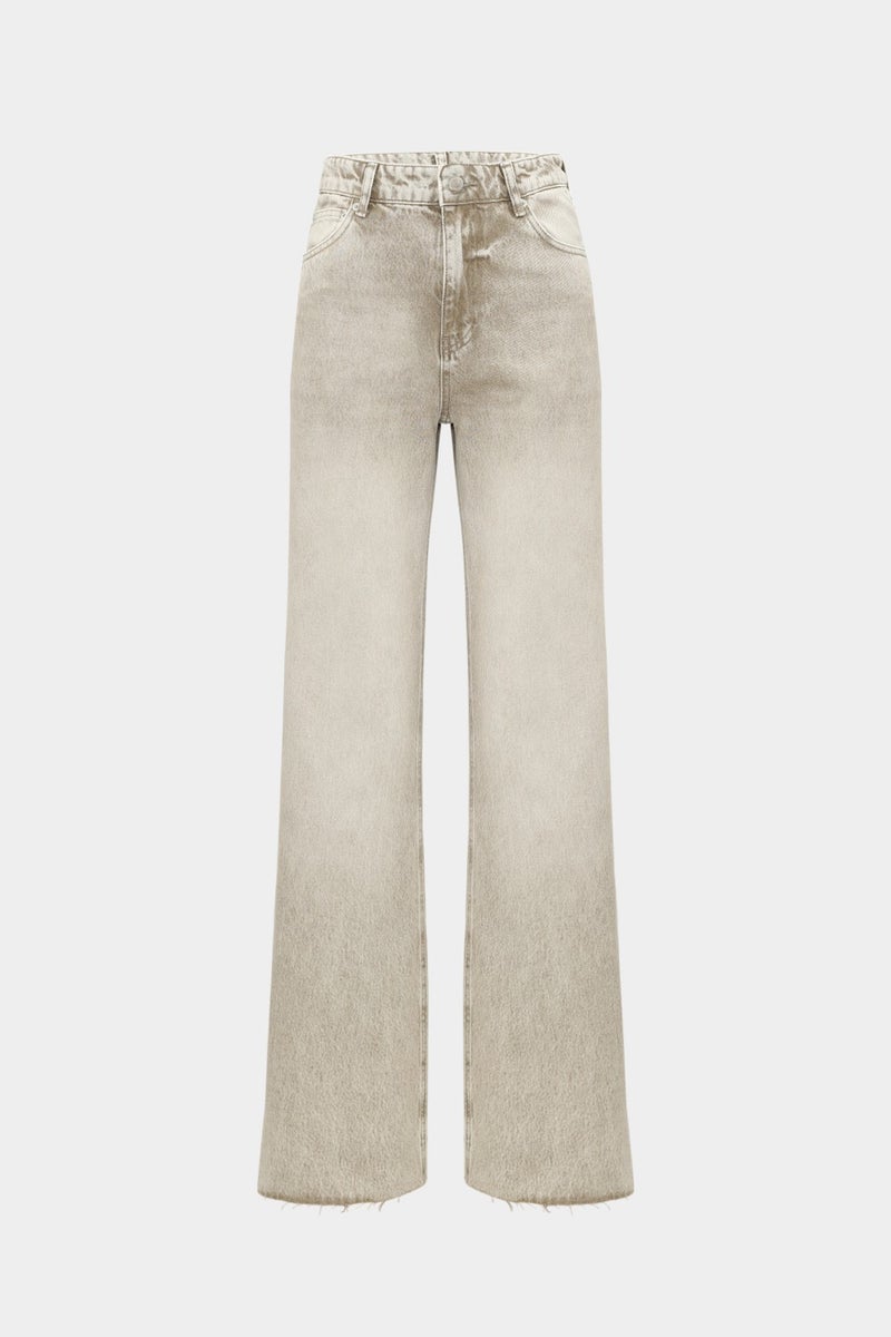 Açelya Okcu AÇELYAOKCU High Waist Wed Leg Snow Wash Wide Leg Seamless Jean  - Image 1