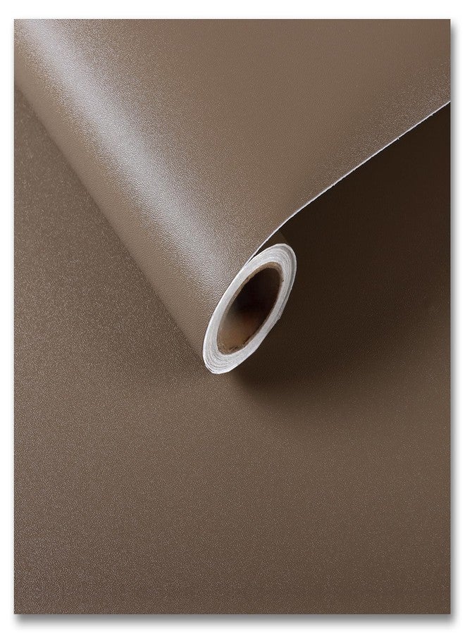 CRE8TIVE Thick Tan Wallpaper for Bedroom 12"x80" Matte Brown Contact Paper Peel and Stick Waterproof Self Adhesive Solid Color Removable Wallpaper for Bathroom Cabinets Shelves - Image 1