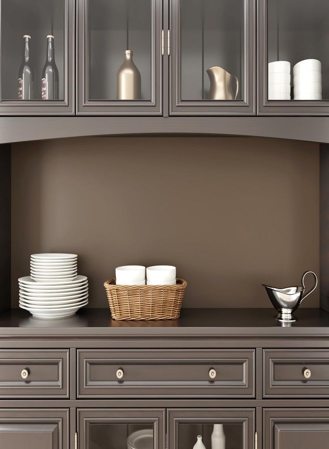 CRE8TIVE Thick Tan Wallpaper for Bedroom 12"x80" Matte Brown Contact Paper Peel and Stick Waterproof Self Adhesive Solid Color Removable Wallpaper for Bathroom Cabinets Shelves - Image 5
