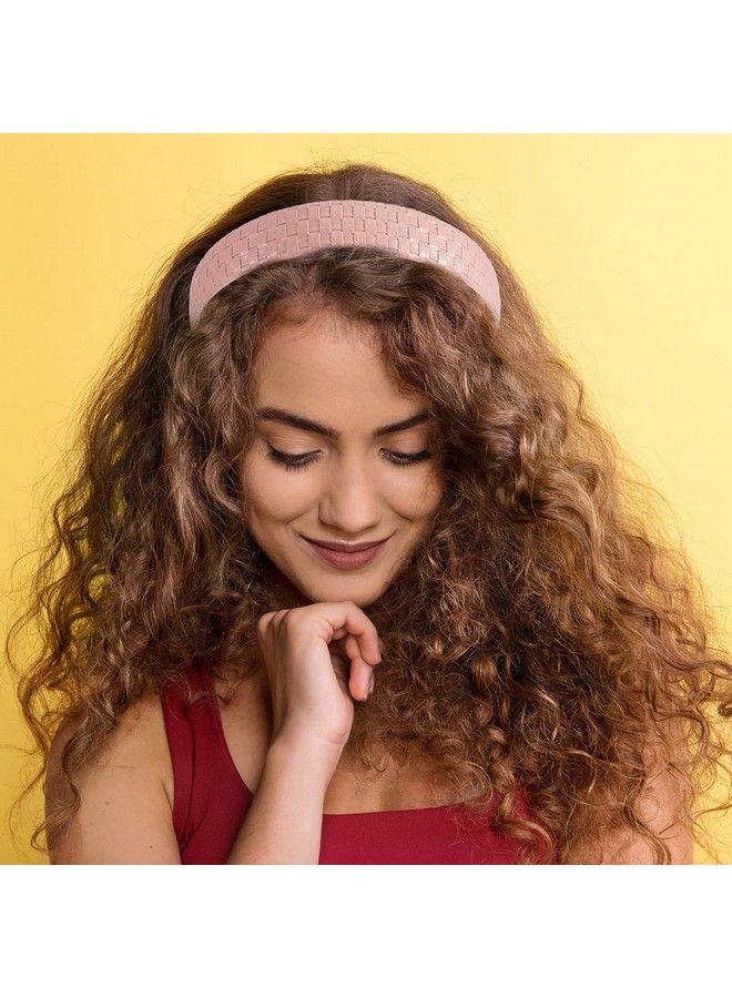 Mtlee 6 Pieces Leather Headbands For Women Wide Knotted Headband For Women Padded Checked Womens Headbands (Black Brown Blue White Pink Coffee) - Image 5