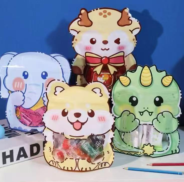 Chocozone Pack of 50 Animal Theme Guddy Bag Party Favor Cookie Bag Birthday Party Return Gift Bags Goody Bags for Return Gifts for Kids(16 * 20cm) - Image 1