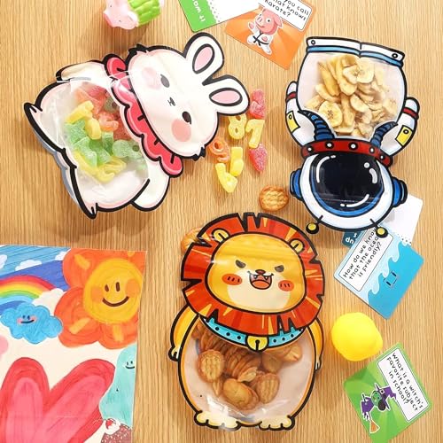 Chocozone Pack of 50 Animal Theme Guddy Bag Party Favor Cookie Bag Birthday Party Return Gift Bags Goody Bags for Return Gifts for Kids(16 * 20cm) - Image 4