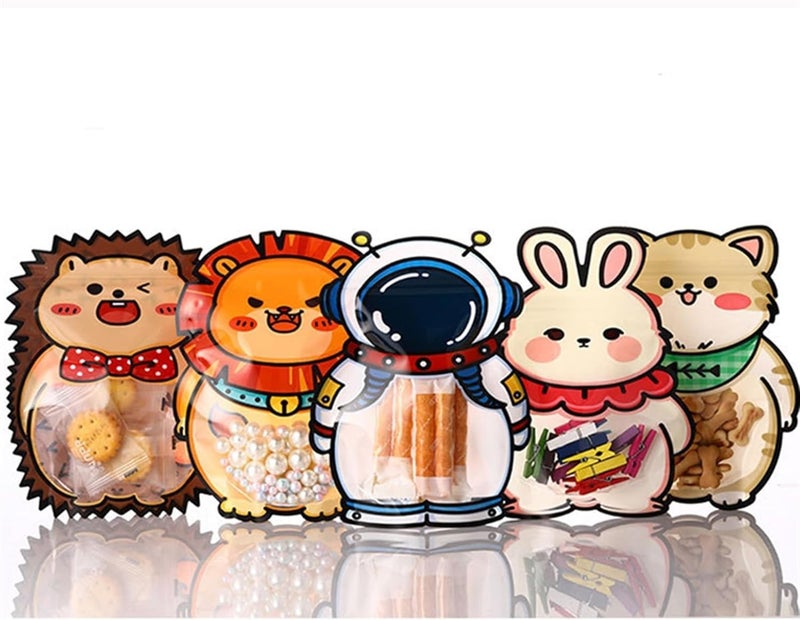 Chocozone Pack of 50 Animal Theme Guddy Bag Party Favor Cookie Bag Birthday Party Return Gift Bags Goody Bags for Return Gifts for Kids(16 * 20cm) - Image 2