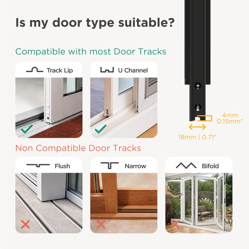 Hakuna Pets White Glass Patio Pet Door for Sliding Doors, Medium | Adjustable Height 77.2â€ â€“ 83.5â€, Damage-Free or Permanent Install, Locking Panel Included - Image 5