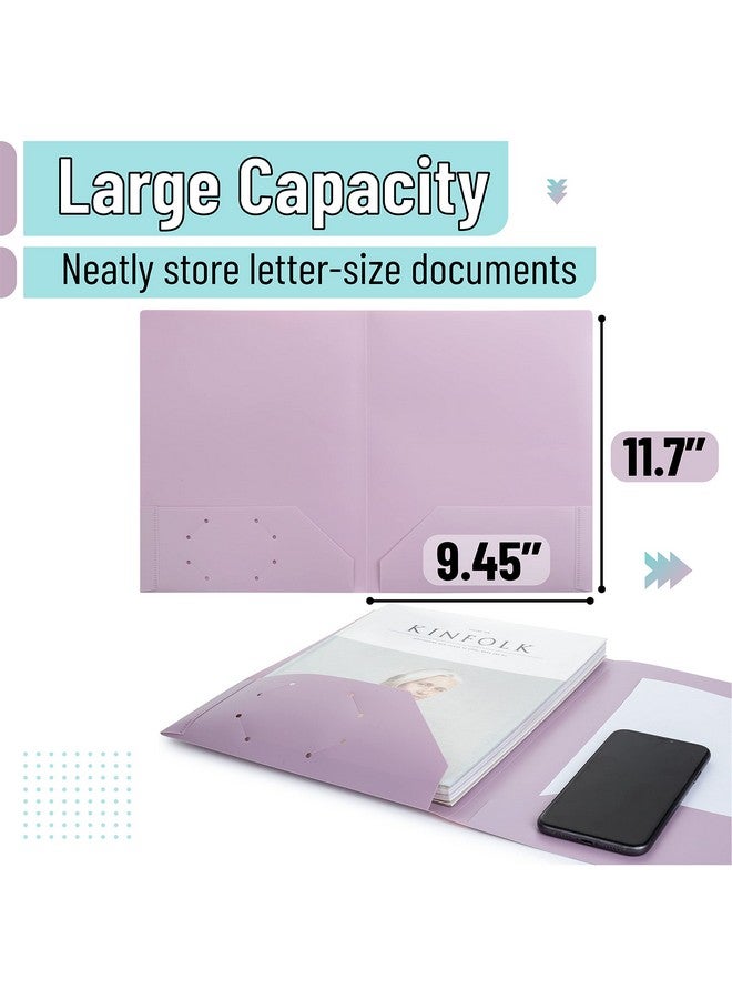 مستر. بين - مجلدات بلاستيكية مع جيوب، 5 قطع، ألوان باستيل هادئة، مجلدات بلاستيكية ذات جيبين، مجلدات ملفات مع جيب - Image 3