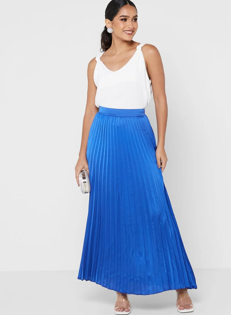 Khizana Pleated Solid Skirt