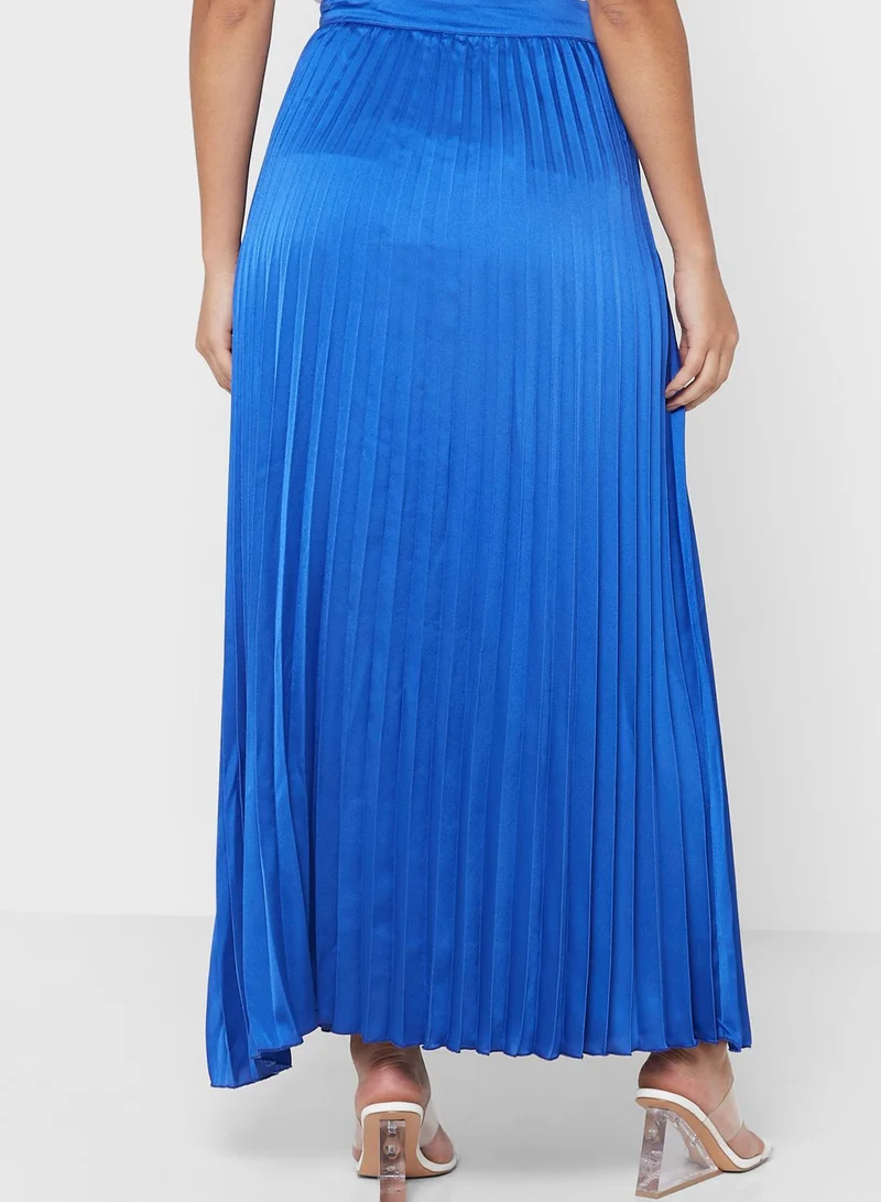 Khizana Pleated Solid Skirt