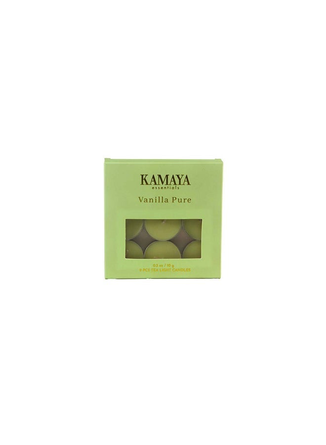 KAMAYA Iris Collection Vanilla Pure 10g Tea Lights (9 Pack) Long lasting fragrance - Image 3