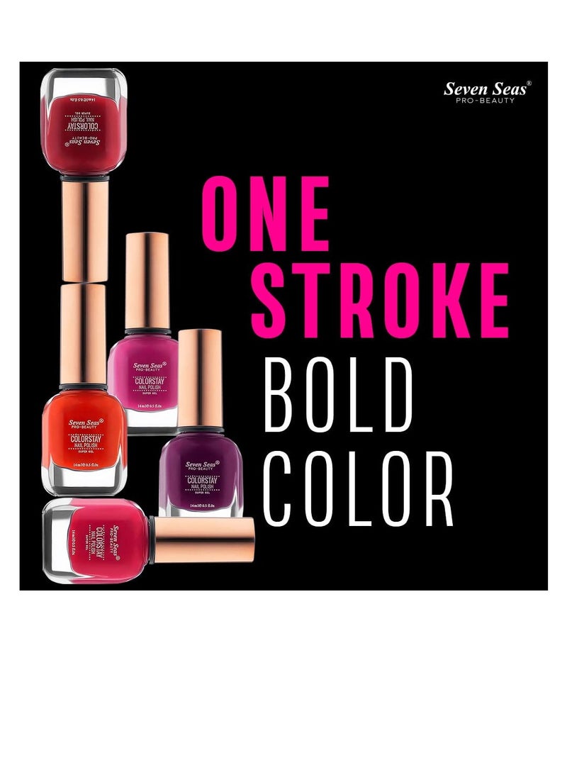 Seven Seas Seven Seas Color Stay Nail Polish Combo Pack of 4 Quick Drying Glossy Finish Long Lasting No Chip Formula High Shine Nail Polish For Women  No Harmful Chemicals  - Image 3