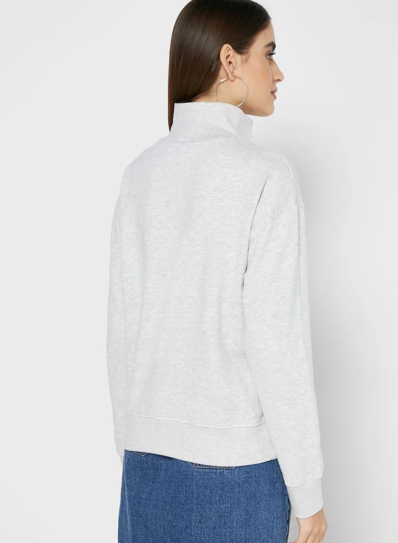 French Connection Ota Zip Detail Sweatshirt