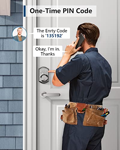 TEEHO TE001 Keyless Entry Door Lock with Keypad - Smart Deadbolt Lock for Front Door with 2 Keys - Auto Lock - Easy Installation - Satin Nickel - Image 4