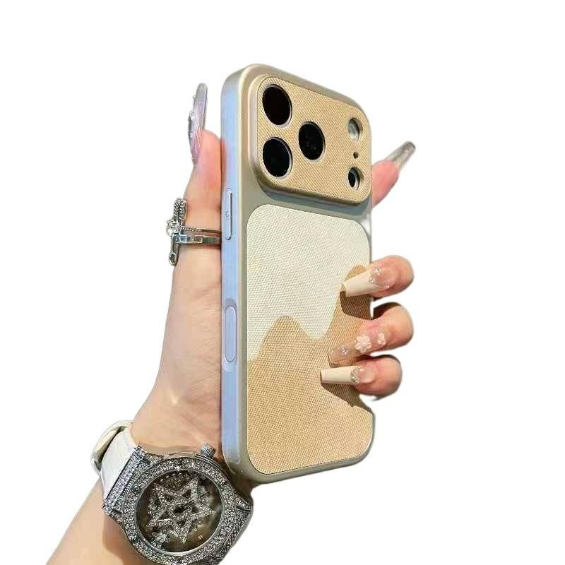 Drop Protection iPhone 15 TPU for 15 Plus 15 Pro 15 Pro Max with Strong Magnetic and Geometric Pattern and Anti Slip Grip in Brown - Image 1