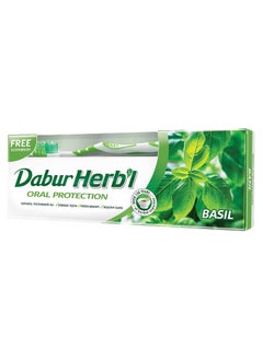 Dabur Dabur Herbal Basil Toothpaste with Free Toothbrush 150g  - Image 1