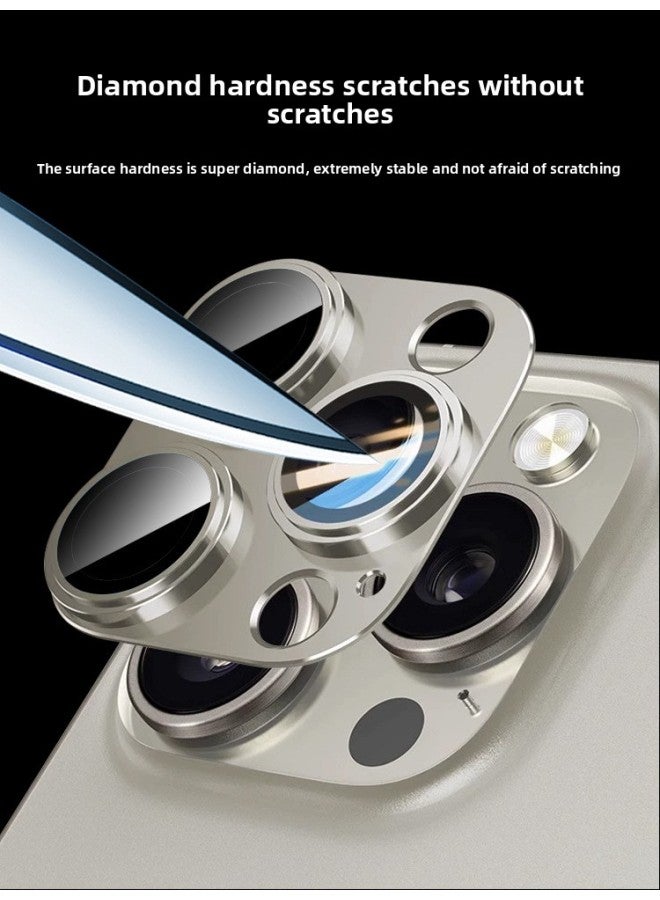 Suitable For Iphone15pro Lens Film Titanium Apple 15promax Rear Camera Protective Film Full Package Ip1-Colour:[titanium Original Color] Corning Lens Film★Ar Anti-reflection★Metal Frame*half Price For The Second Piece-Size:iPhone 15 Pro
