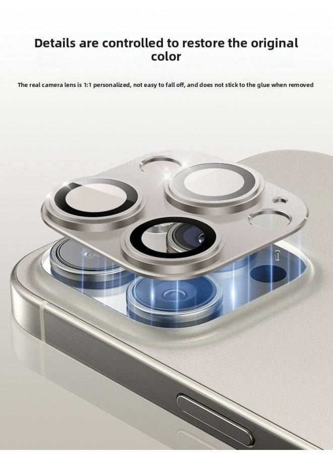Suitable For Iphone15pro Lens Film Titanium Apple 15promax Rear Camera Protective Film Full Package Ip1-Colour:[titanium Original Color] Corning Lens Film★Ar Anti-reflection★Metal Frame*half Price For The Second Piece-Size:iPhone 15 Pro