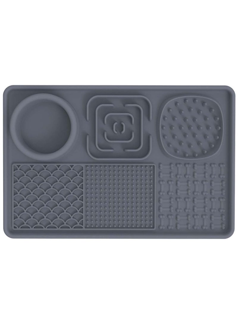 Dog Slow Feeder, Multifunctional Pet Food Bowl Licking Pads, Dog and Cat Suction Cup Slow Food Pads, Perfect Dog Licking Mat and Cat Puzzle Feeders for Dog Anxiety Relief - Image 1