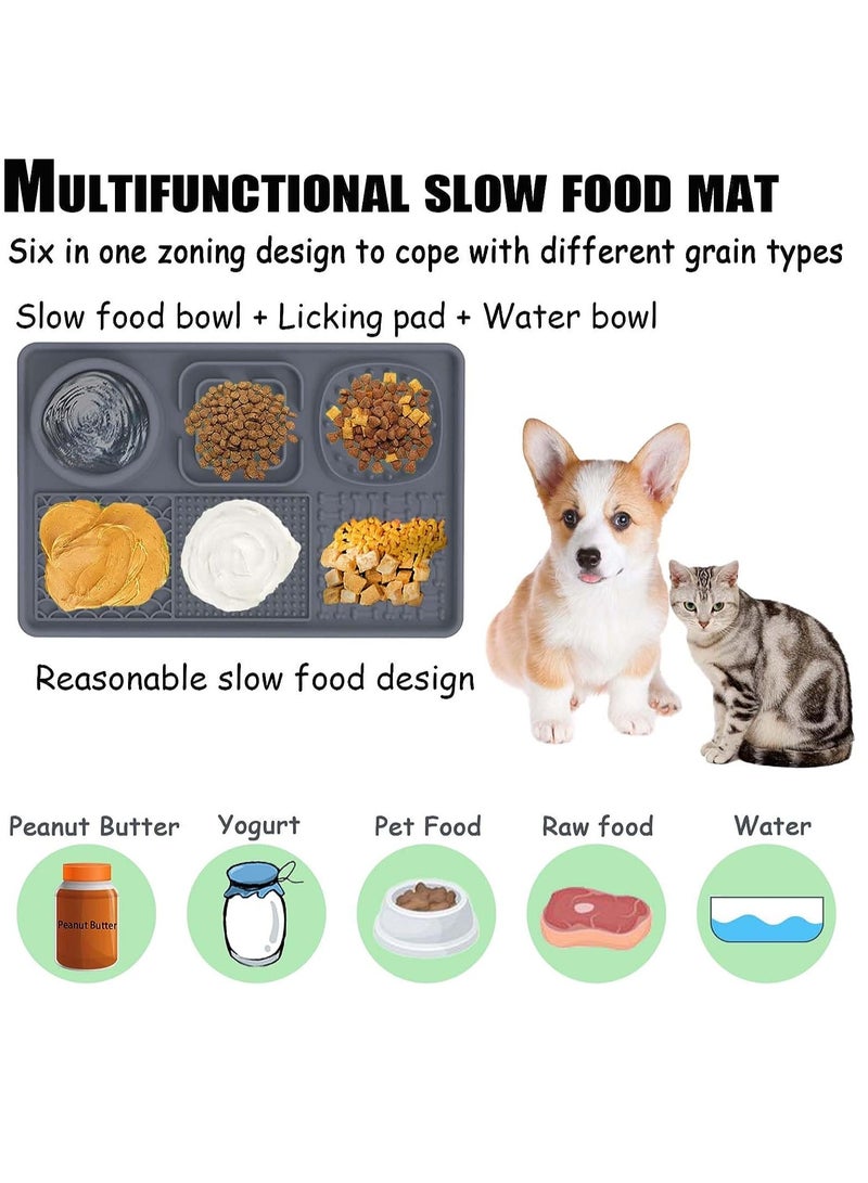 Dog Slow Feeder, Multifunctional Pet Food Bowl Licking Pads, Dog and Cat Suction Cup Slow Food Pads, Perfect Dog Licking Mat and Cat Puzzle Feeders for Dog Anxiety Relief - Image 2