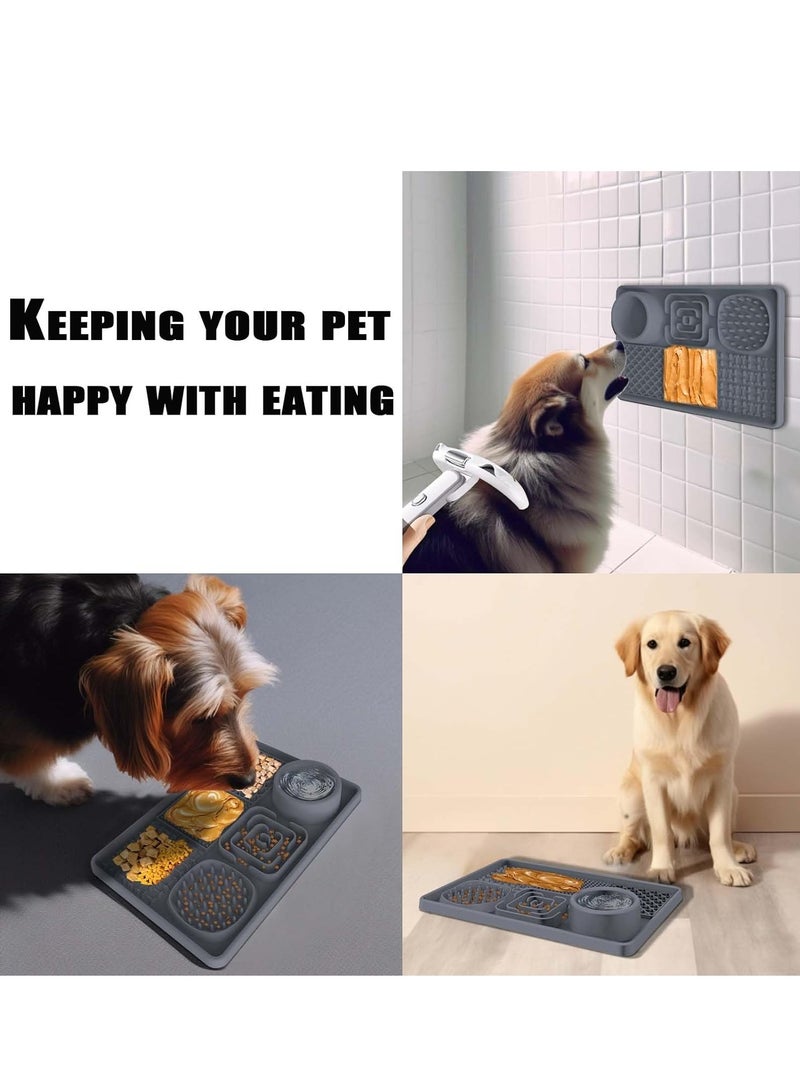 Dog Slow Feeder, Multifunctional Pet Food Bowl Licking Pads, Dog and Cat Suction Cup Slow Food Pads, Perfect Dog Licking Mat and Cat Puzzle Feeders for Dog Anxiety Relief - Image 5