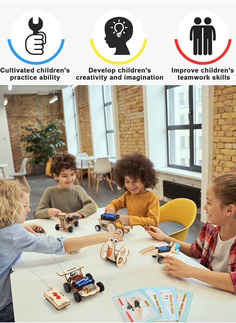 عربست - مجموعة سيارات نموذج STEM، ألعاب للأولاد من عمر 4 إلى 12 سنة، مجموعة بناء خشبية 5 في 1 للأطفال من 8 إلى 10 سنوات، ألغاز خشبية ثلاثية الأبعاد، مجموعات الحرف التعليمية العلمية، هدايا عيد الميلاد للأطفال من 8 إلى 14 سنة - Image 1