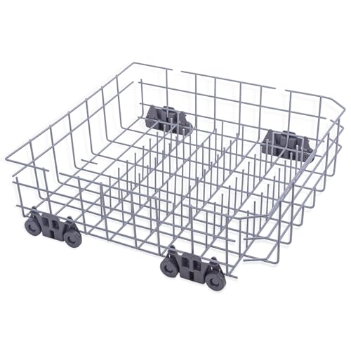 Cylrod Upgraded W10728159 Dishwasher Lower Rack for Maytag Dishwasher Rack with Wheels, W10525646 W10780925 W10082825 Lower Rack Replacement for Kitchenaid Dishwasher Rack Parts, 22"D by 20.8"W - Image 1