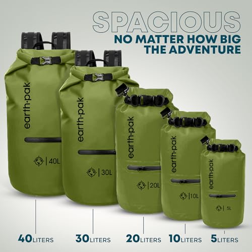 Earth Pak Waterproof Dry Bag with Zippered Pocket Waterproof Dry Bag Backpack Keeps Gear Dry Kayak Waterproof Phone Case - Image 3