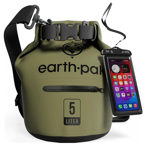 Earth Pak Waterproof Dry Bag with Zippered Pocket Waterproof Dry Bag Backpack Keeps Gear Dry Kayak Waterproof Phone Case - Image 1