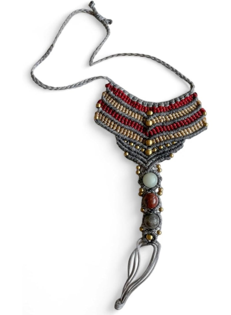 انتيكيانو خلخال مكرمية كريستال للنساء - Image 1