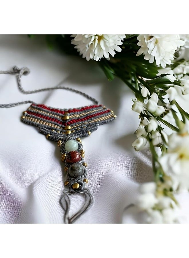 انتيكيانو خلخال مكرمية كريستال للنساء - Image 3